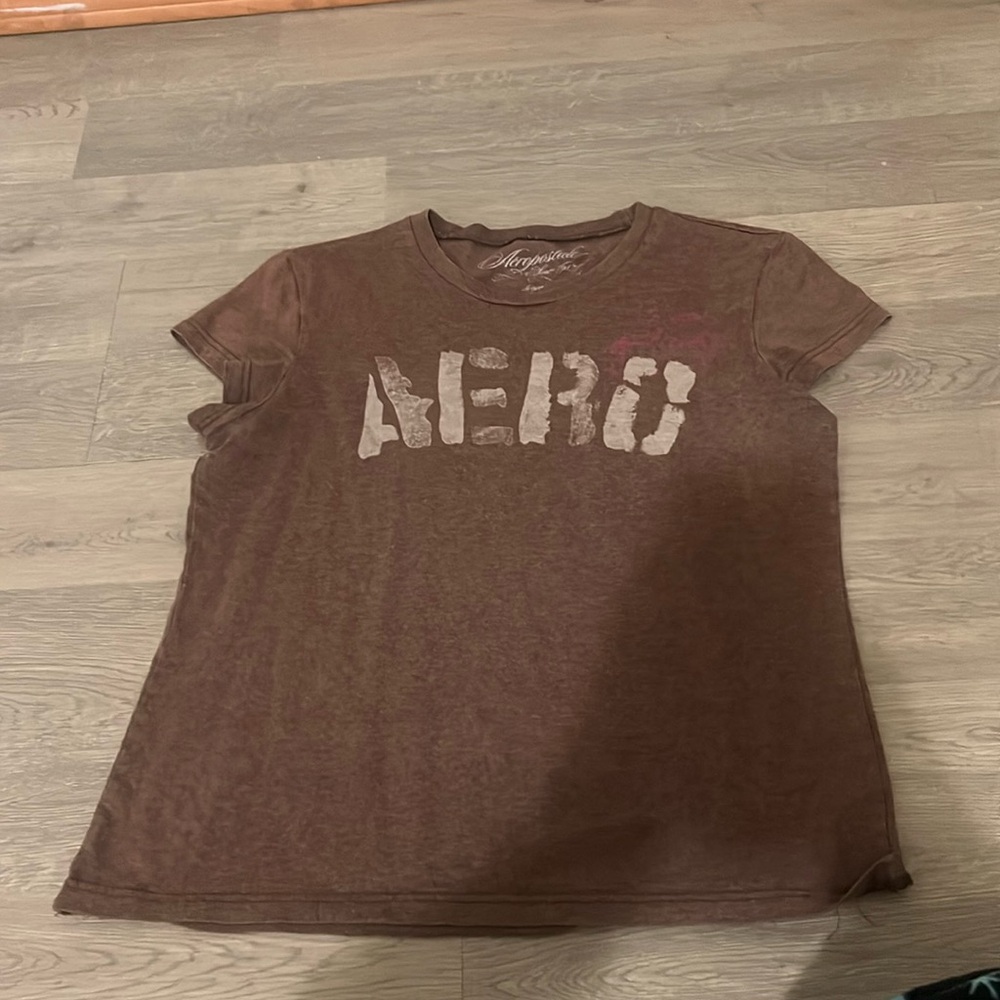 brown aeropostale shirt